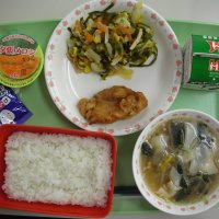 岡田小 食育の日