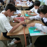 ガスバーナーの使い方を学習しました