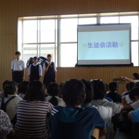 下根中学校で体験入学してきました(情報広報委員会)