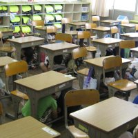 小学校で初めての避難訓練