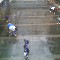台風16号の影響で早帰り
