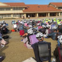 小中学校合同避難訓練がありました