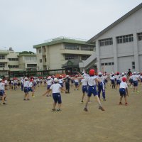 中学年の運動会練習