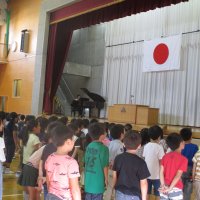 第２学期始業式・避難訓練