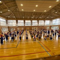 運動会のダンス練習