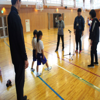 運動会の開閉会式の練習を行いました。
