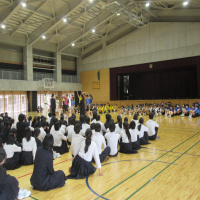 市総合体育大会に向けての壮行会を実施しました。