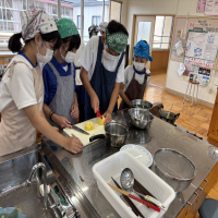 家庭科の調理実習!