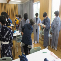 浴衣の着付け体験