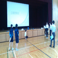 生徒集会に向けたリハーサルを行いました