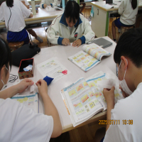 家庭科「まつり縫い」